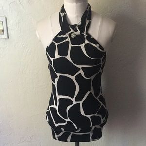 White House black market printed halter top
